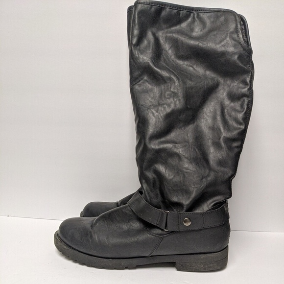 LOWER EAST SIDE Shoes Lower East Side Black Fur Lined Boots Knee